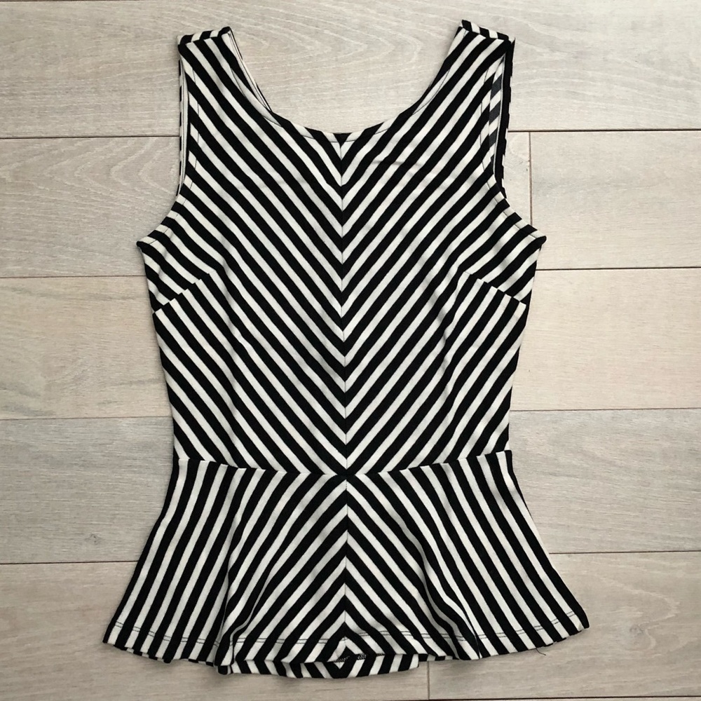 Banana Republic stripe peplum top